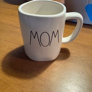 Rae Dunn White Ceramic 'MOM' Mug